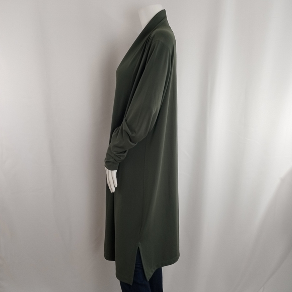 Lands End Long Open Front Cardigan - Picture 4 of 8